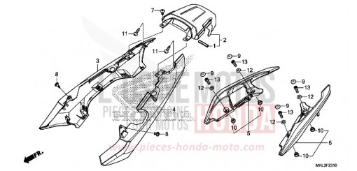 MOULURE DE SIEGE NC750XAL de 2020